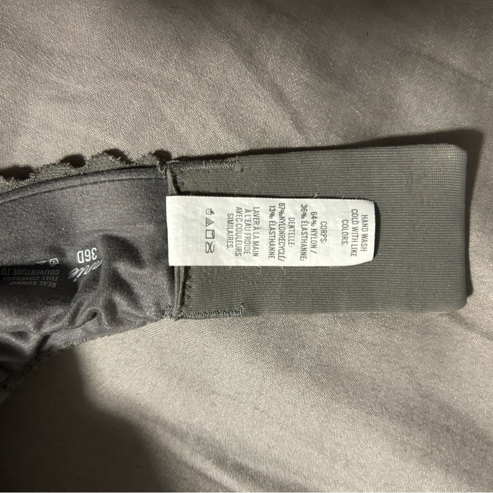 Aerie Grey Real Sunnie Full Coverage Bra Size 36D - Picture 5 of 5